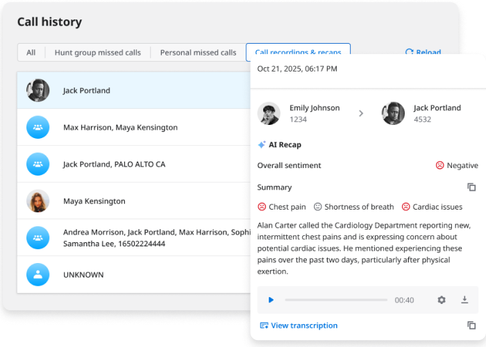 Riepilogo Chiamate AI