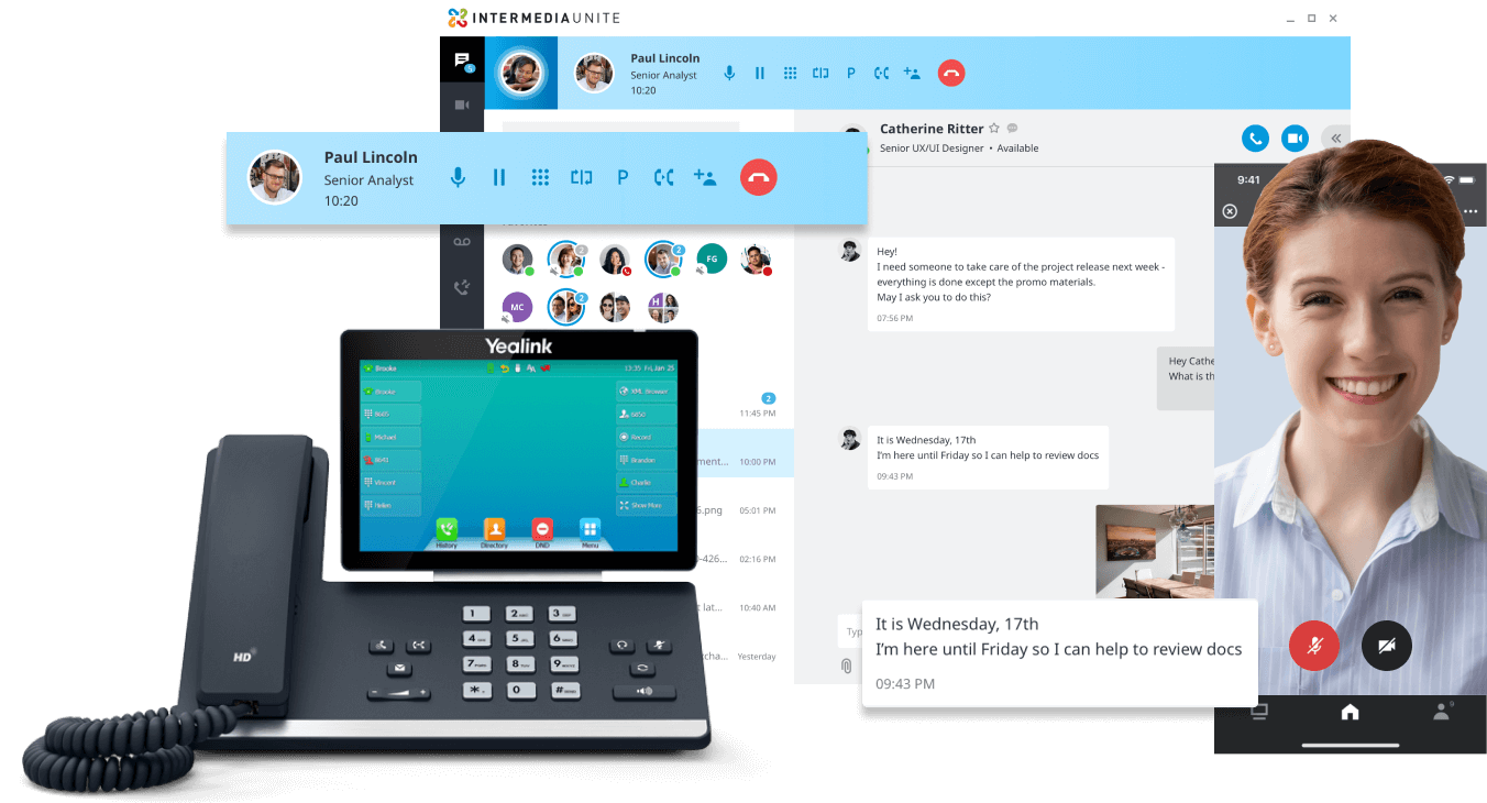 Schermata di Unite - telefono, desktop e applicazione mobile
